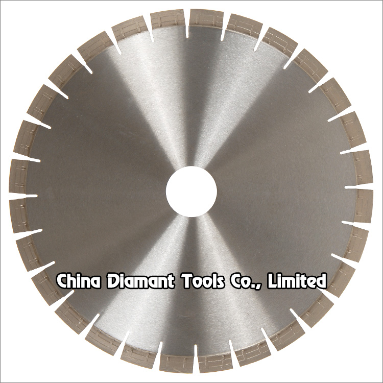 Diamond saw blades for granite slab edge cutting - || step taper segments