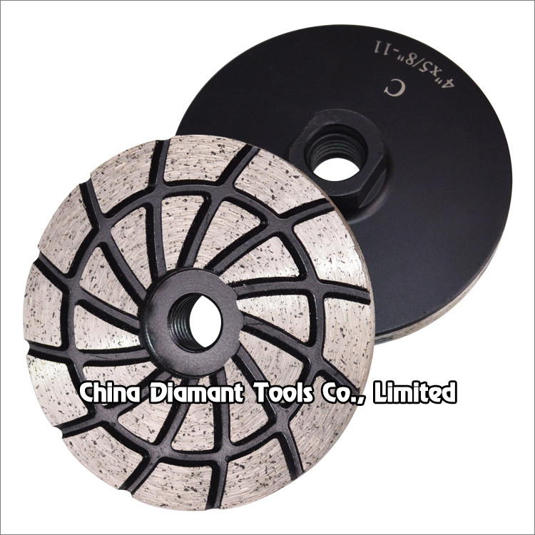 Diamond grinding cup wheel for granite - double rows turbo rim